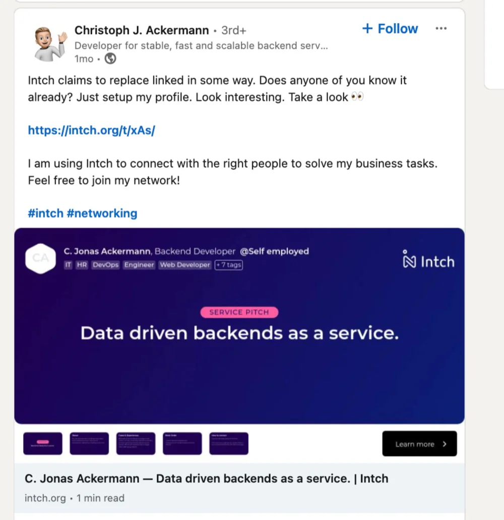 Customer review of Intch