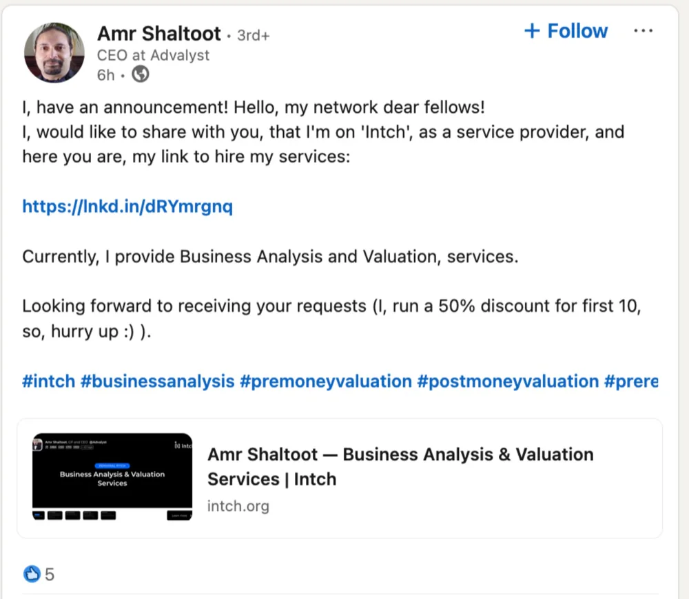 Customer review of Intch